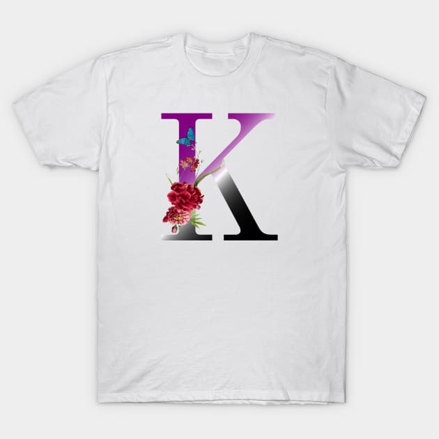 botanical monogram K T-Shirt by Eric Okore